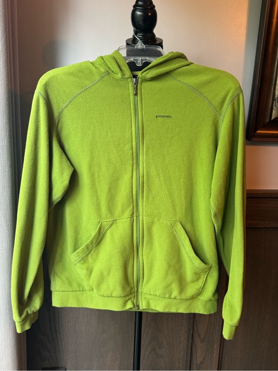 Patagonia Other - Patagonia Kids Lime Green Full-Zip Fleece Hoodie XL